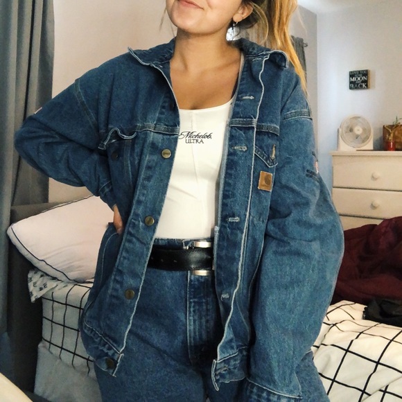 women's carhartt jean jacket